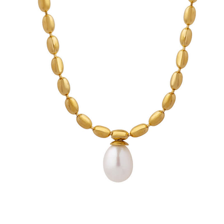 Collana con ciondolo di perle e perle della pace