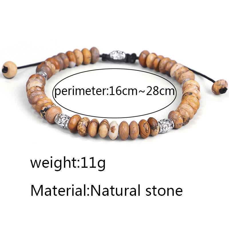 Braccialetto con perline positive Picture Jasper