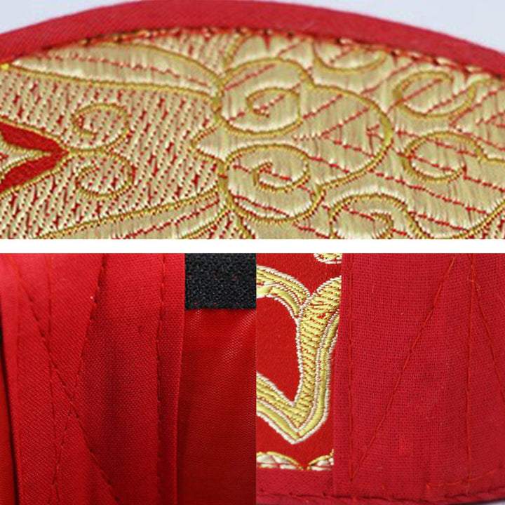 Borsa portaoggetti per ciotola tibetana Buddha Stones con chiusura a cerniera e decorazione