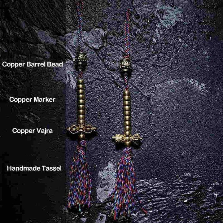 Buddha Stones Tibet 108 Mala Beads Viola Bodhi Seed Bagua Vajra Braccialetto di Auspicio