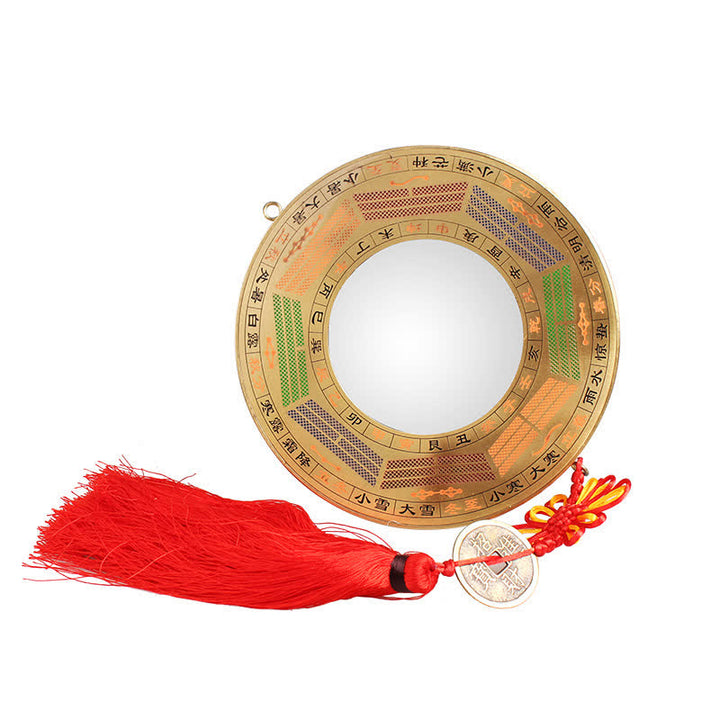 Mappa Feng Shui Bagua Moneta di rame Mappa energetica dell'equilibrio del nodo cinese