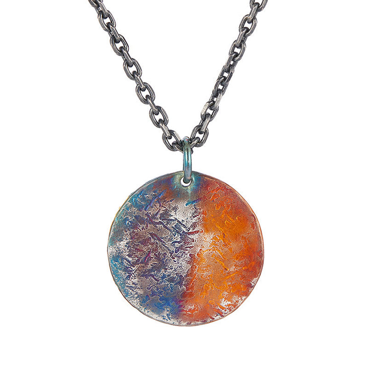 Collana con ciondolo a forma Buddha Stones in argento sterling 999 e oro 24K, metà demone e metà Buddha, con compassione - image 4