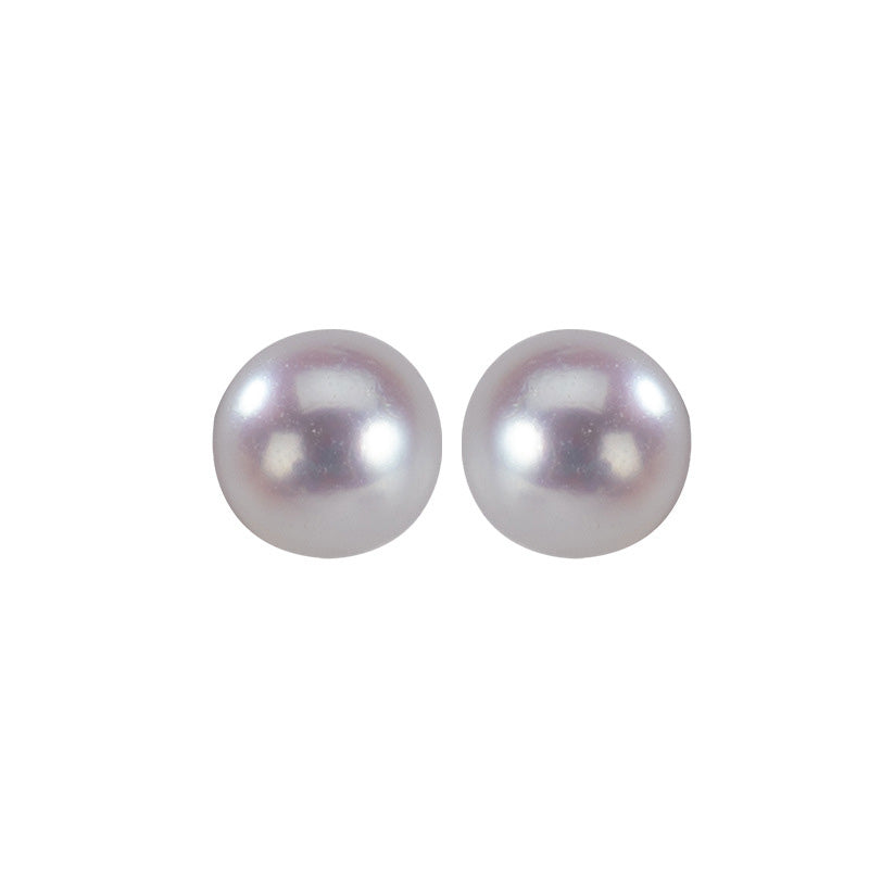 Orecchini a bottone Buddha Stones in argento sterling 925 con perle e ricchezza