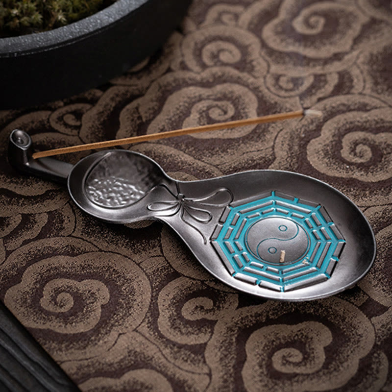 Decorazione del bruciatore di incenso di benedizione del rame di zucca Yin Yang Bagua