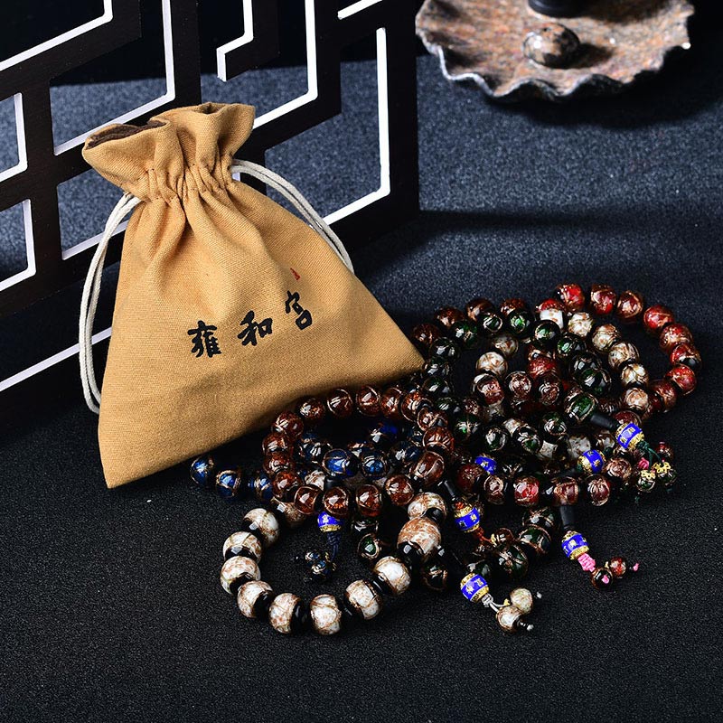 Braccialetto curativo in agata venata di drago tibetano
