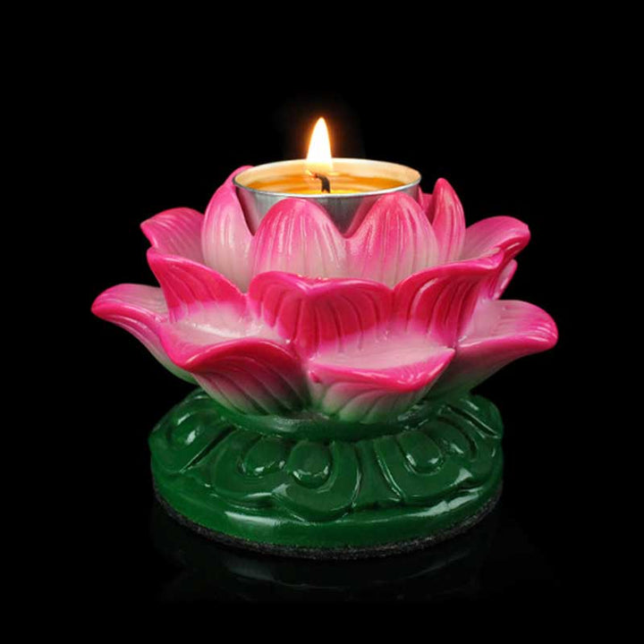 Buddha Stones Meditazione Preghiera Altare Fiore di Loto Portacandele Tempio Buddista Rituali Usa Articoli