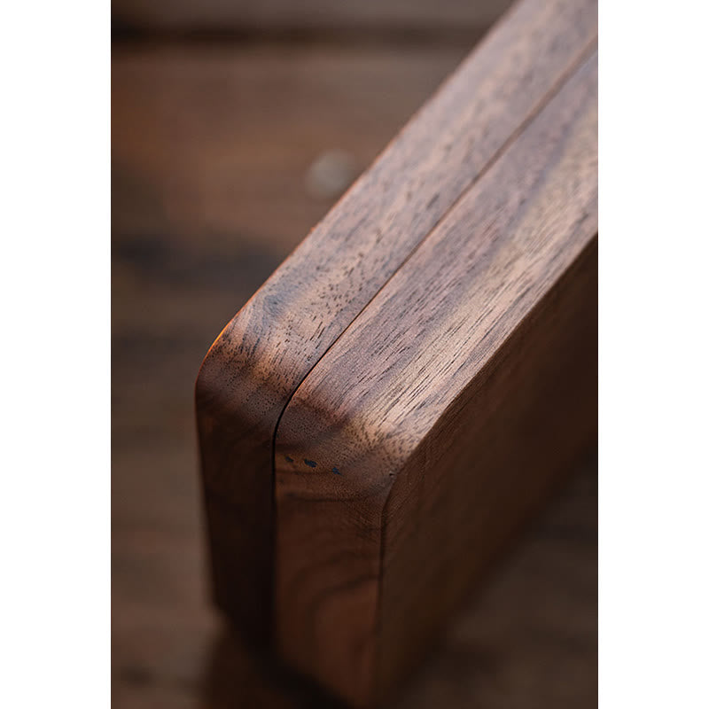 Scatola portagioie in legno di noce nero fatta a mano, vintage, scatola regalo in legno