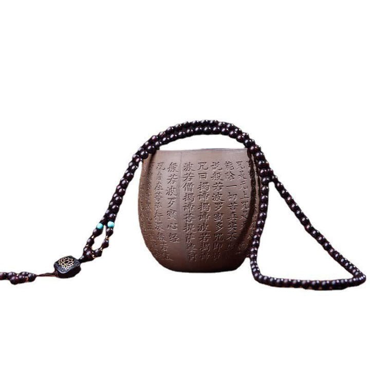 Buddha Stones 108 Mala Beads Tibetano Piccola Foglia Sandalo Rosso Braccialetto di Equilibrio di Loto - image 10