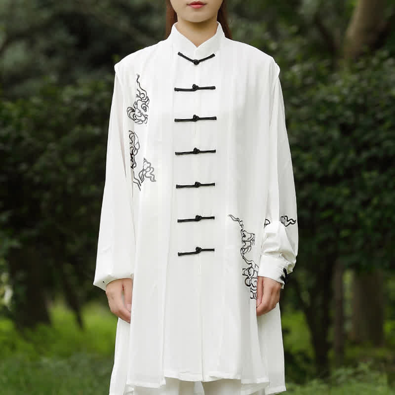Buddha Stones Nuvole di buon auspicio Gradiente Meditazione Preghiera Spirituale Zen Tai Chi Qigong Pratica Set di abbigliamento da donna