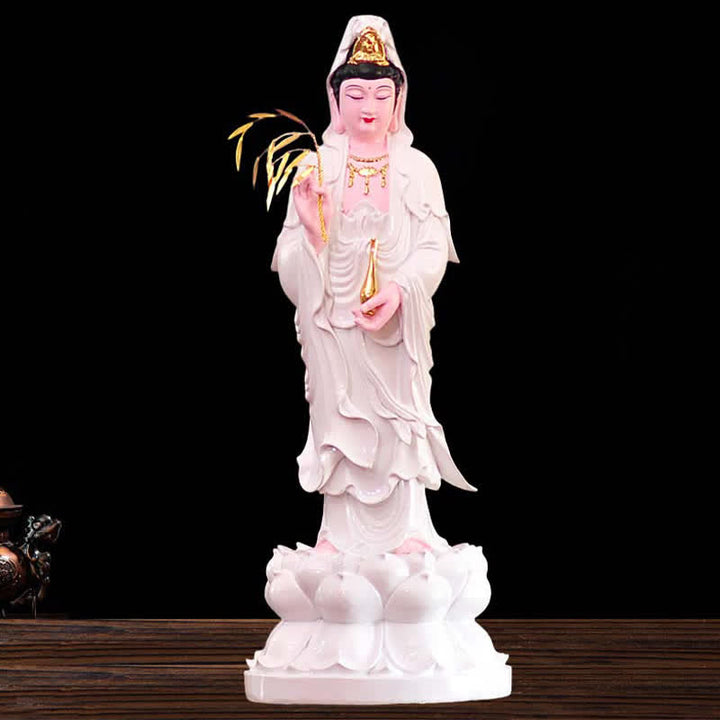 Chenrezig Bodhisattva Avalokitesvara Figurina Armonia Statua in Resina Decorazione per la Casa