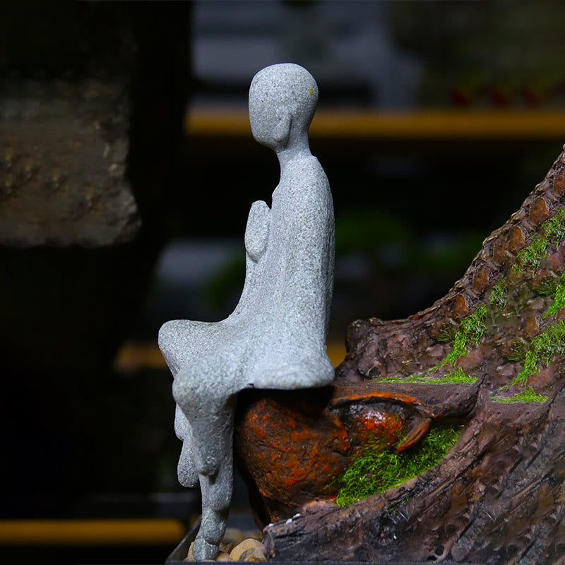 Buddha Stones Meditazione Buddha Monaco Serenità Decorazione della casa