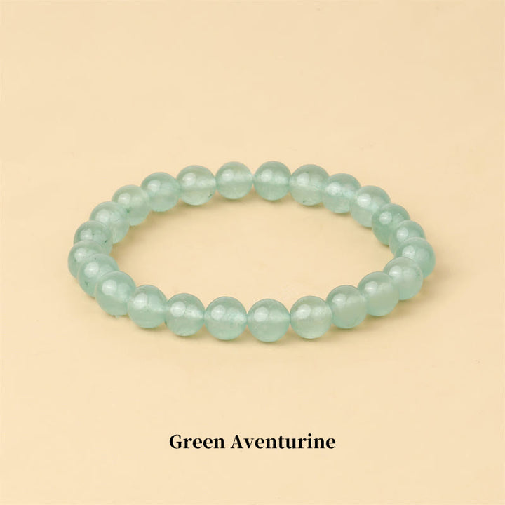 Braccialetto di perle curative in quarzo naturale Buddha Stones - 8 millimetri - Avventurina verde - image 18