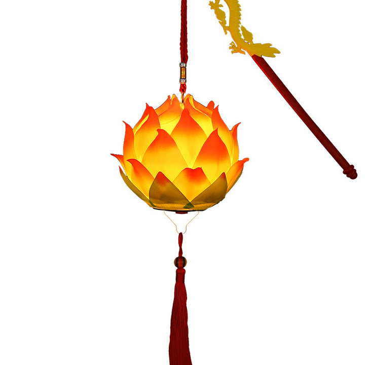 Decorazione lampada lanterna drago fiore di loto fai da Buddha Stones