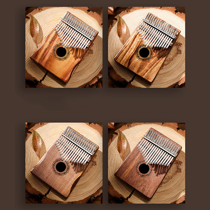 Buddha Stones Kalimba 17 tasti Thumb Piano in mogano Acacia Noce Pianoforte portatile per dita