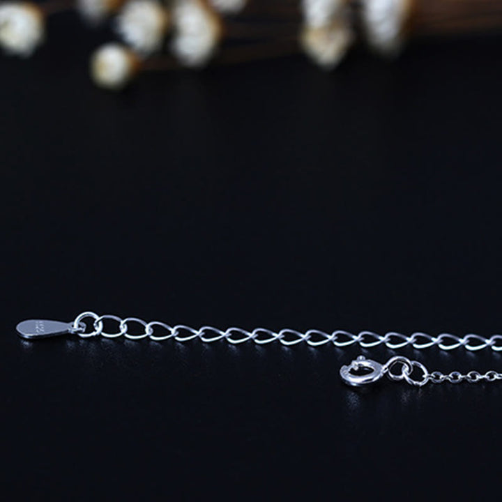 Collana con ciondolo a forma di fiore di loto in argento sterling 925 con pietre Buddha Stones e lazurite - image 10