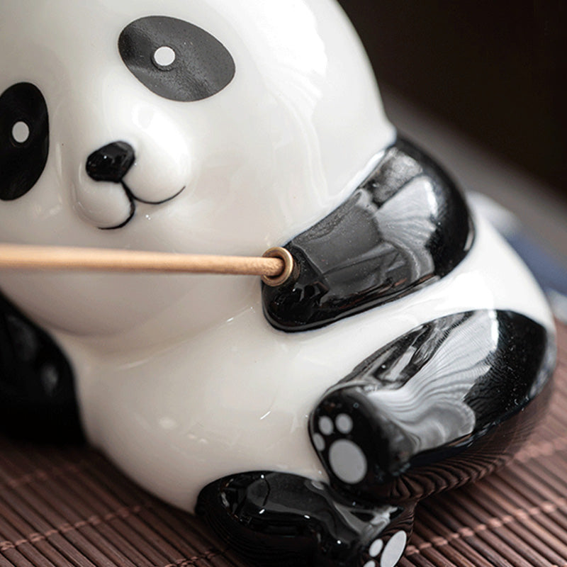 Decorazione per bruciatore di incenso in ceramica con gatto e panda, per benedizione - image 19