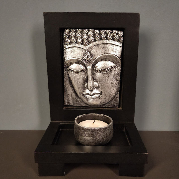 Buddha Stones Buddha Compassione Serenità Casa Preghiera Altare Zen Decorazione - Buddha d'argento - image 11