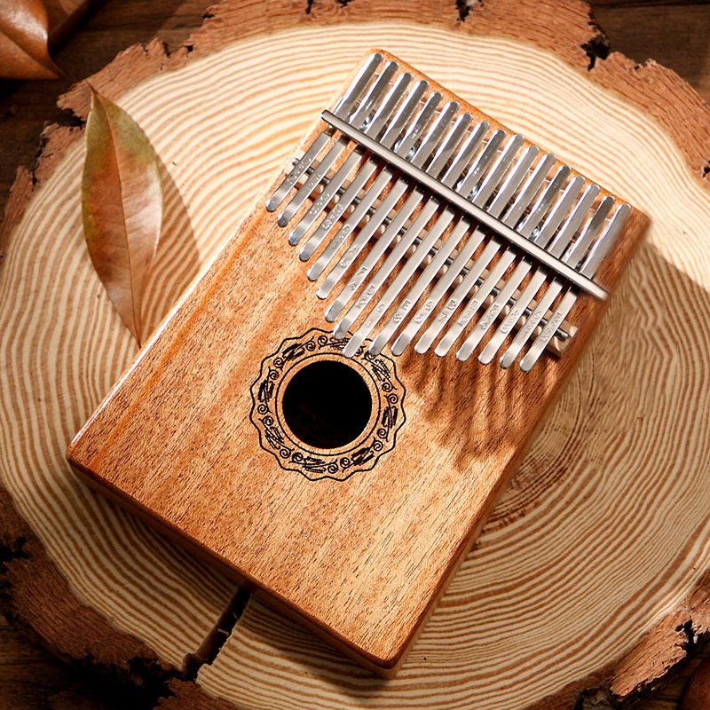 Buddha Stones Kalimba 17 tasti Thumb Piano in mogano Acacia Noce Pianoforte portatile per dita