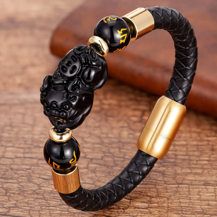 Braccialetto Pixiu con occhio di tigre FengShui