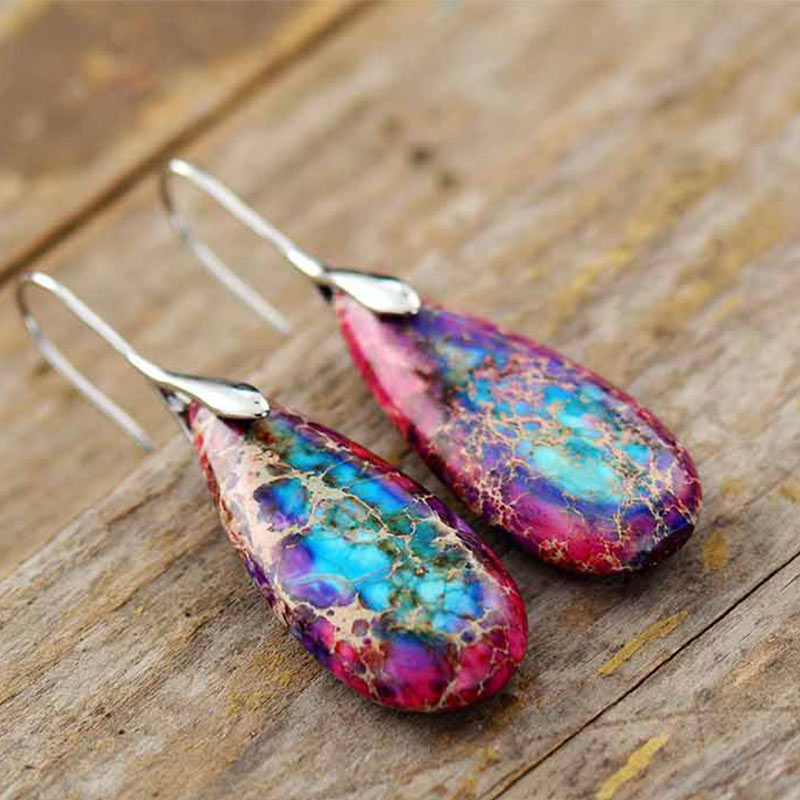 Orecchini di felicità in cristallo di pietra dell'imperatore Buddha Stones - image 6