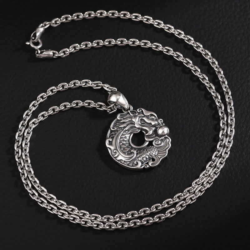 Buddha Stones Koi Fish Drago Pace Fibbia Ricchezza Collana Pendente - image 11