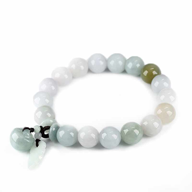 Braccialetto del successo Buddha Stones, giada naturale, zucca Pi Xiu e mela. - image 0