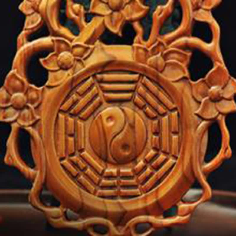 Mappa Bagua Feng Shui Legno di Pesca Mappa Energetica Equilibrio Nodo Cinese - image 3