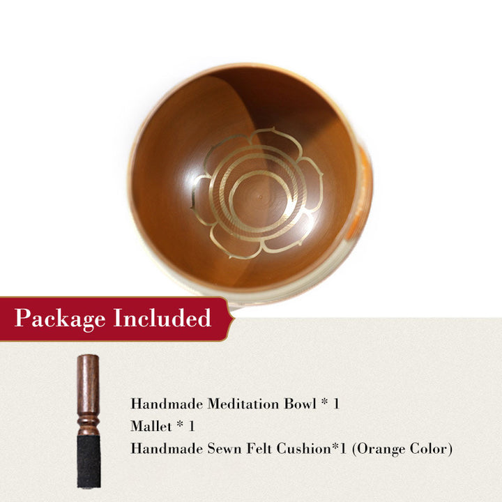 Buddha Stones Tibetan Sound Bowl realizzata a mano per la guarigione dei chakra e la meditazione consapevole. Set di campane tibetane per canto.