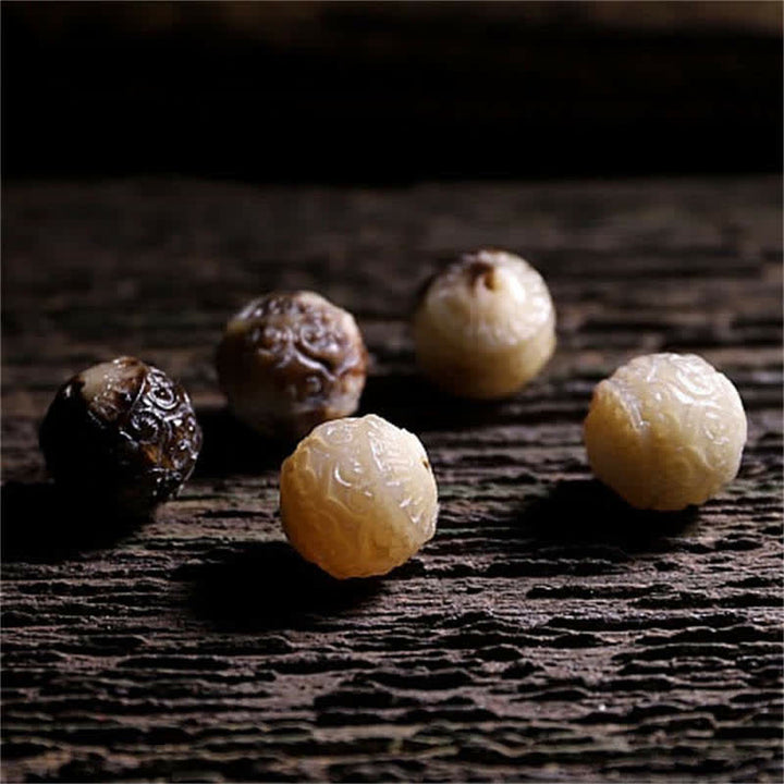Bracciale Mala tibetano con 108 perle di Mala di Yak Bone Balance Strength