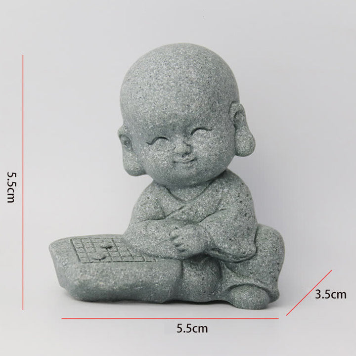 Buddha Stones Meditazione Preghiera Monaco Statua del Buddha Serenità Decorazione della casa