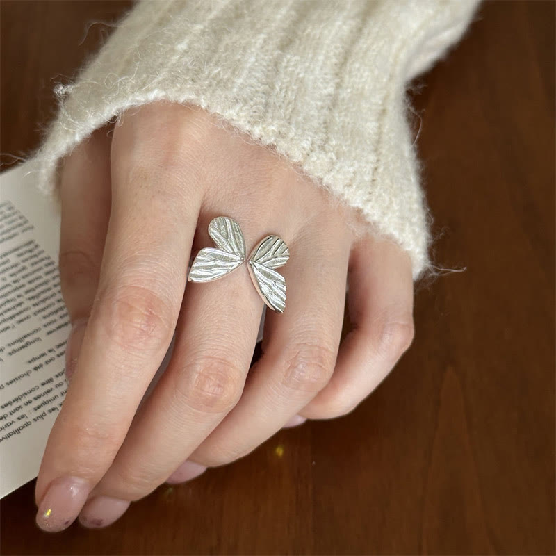 Anello Buddha Stones 925 Sterling Silver Butterfly Love Freedom