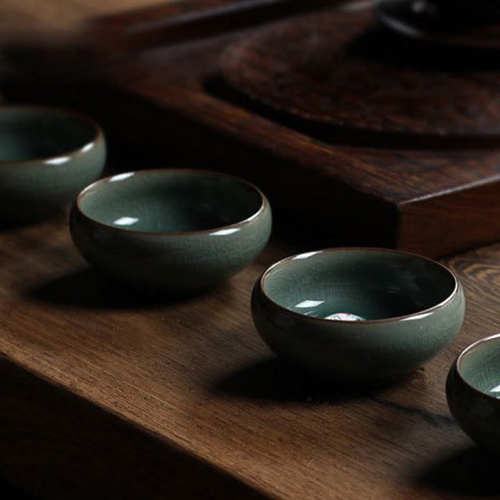 Buddha Stones Koi Fish colorato Tazza da tè in ceramica Kung Fu Tazza da tè Ciotola - image 15