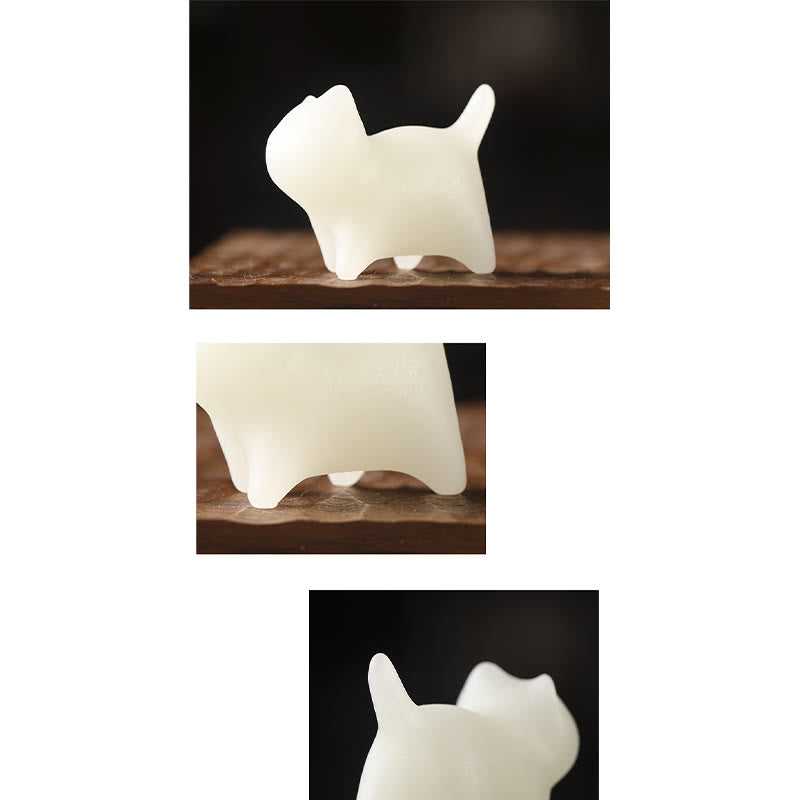 Buddha Stones 2 pezzi Mini carino gatto Glowstone luminoso gatto fortunato decorazione energetica - image 10
