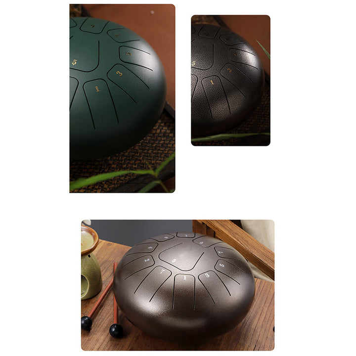 Buddha Stones Steel Tongue Drum Sound Healing Mindfulness Meditazione Yoga Drum Kit 11 Note 8 Pollici - image 25