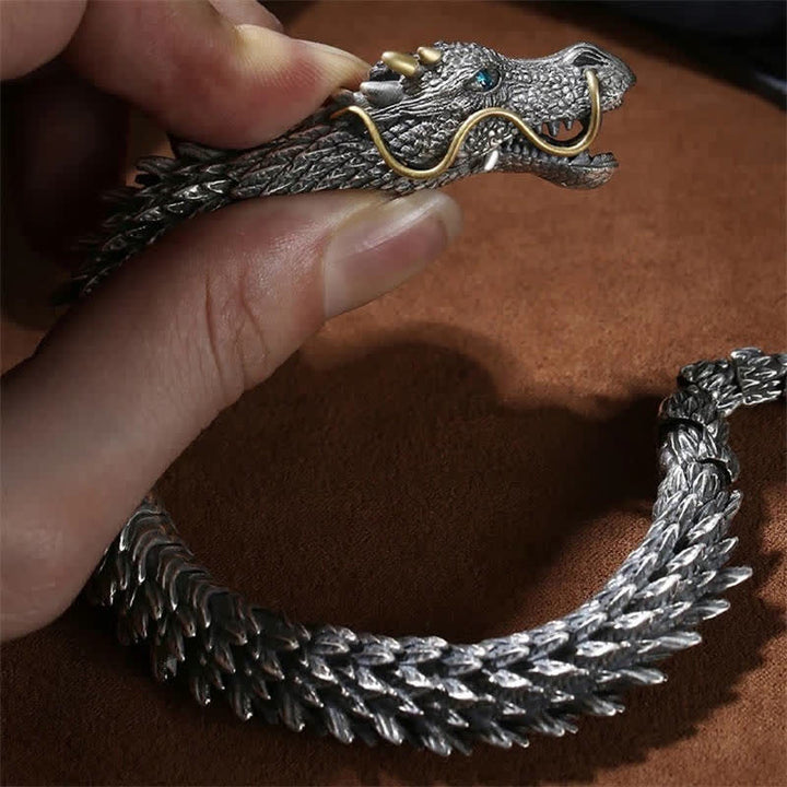 Braccialetto a catena con amuleto fatto a mano con drago nordico Buddha Stones , protezione dalla fortuna