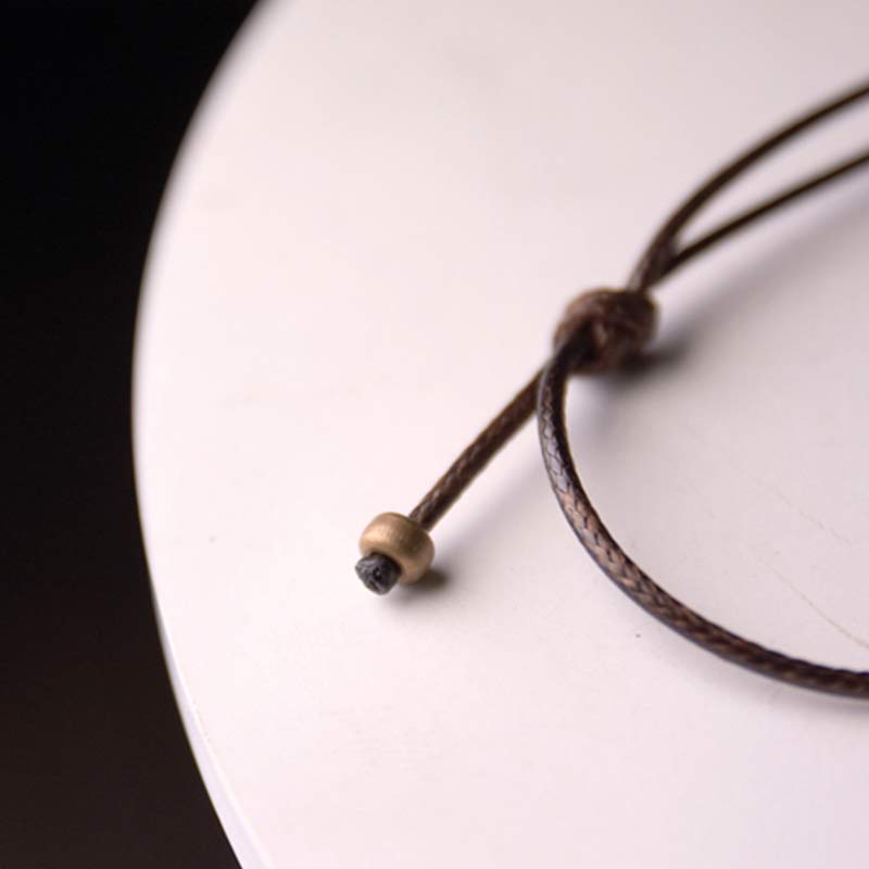 Collana con ciondolo in legno di ebano e cerchio zen Buddha Stones , illuminazione