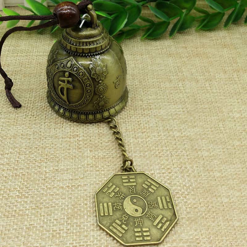 Buddha Stones Feng Shui Buddha Koi Pesce Drago Elefante Campanello a vento Campana Fortuna Decorazione da appendere alla parete
