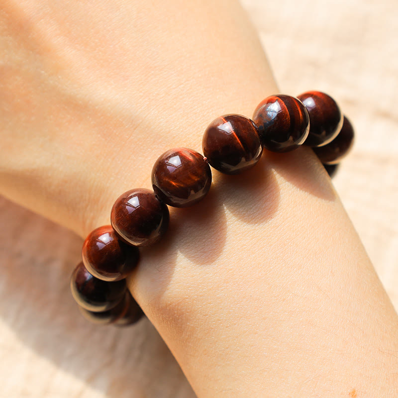 Buddha Stones Bracciale con perle curative in occhio di tigre naturale - image 11