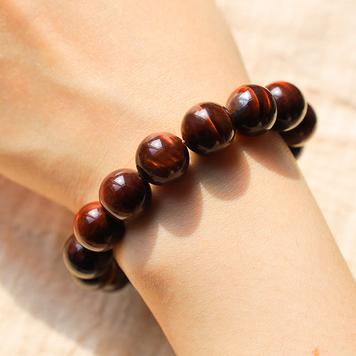 Buddha Stones Bracciale con perle curative in occhio di tigre naturale - image 11