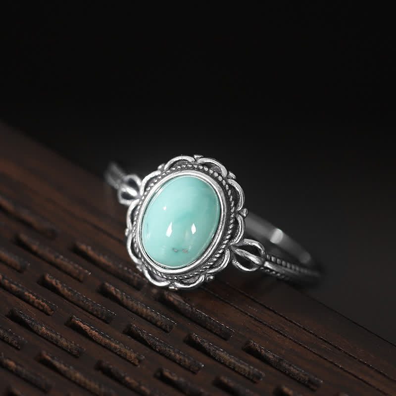 Anello di protezione in argento sterling 925 con agata rossa turchese tibetana
