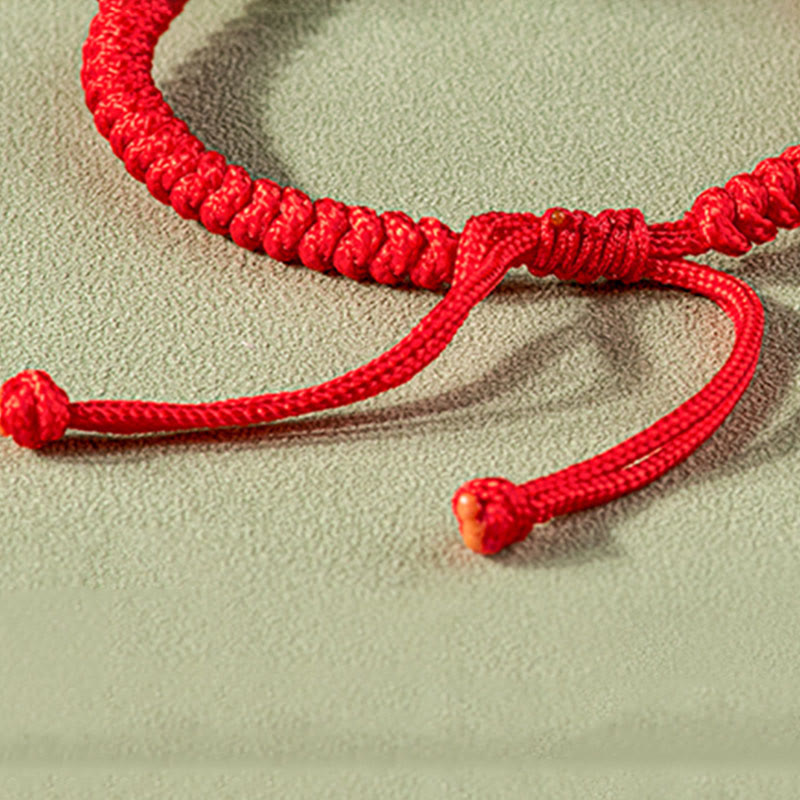 Braccialetto di corda intrecciata con Buddha Stones King Kong in giada naturale PiXiu fatto a mano