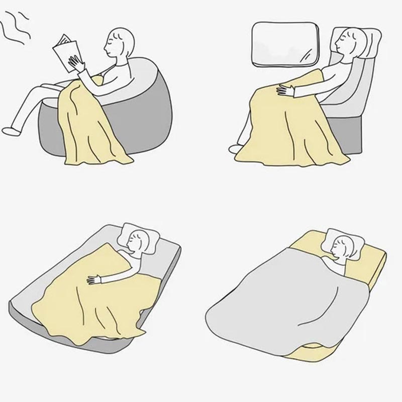 Coperta geometrica calda e confortevole per campeggio, casa, ufficio, letto