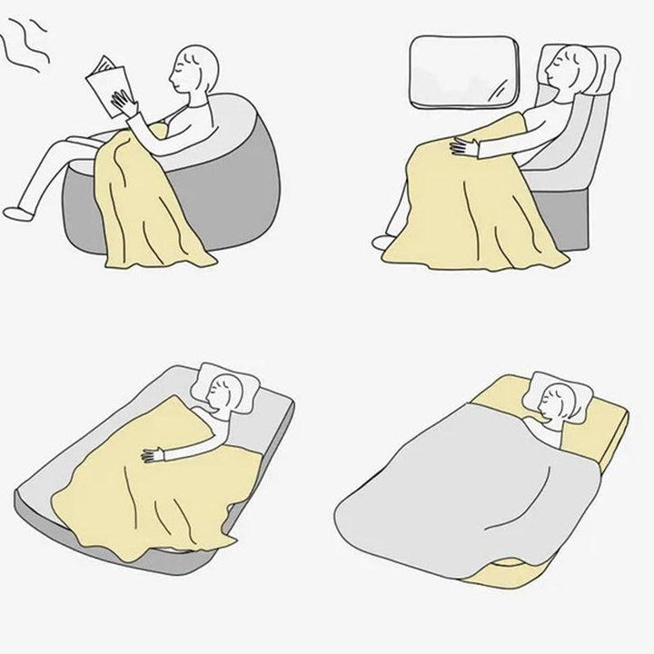 Coperta geometrica calda e confortevole per campeggio, casa, ufficio, letto