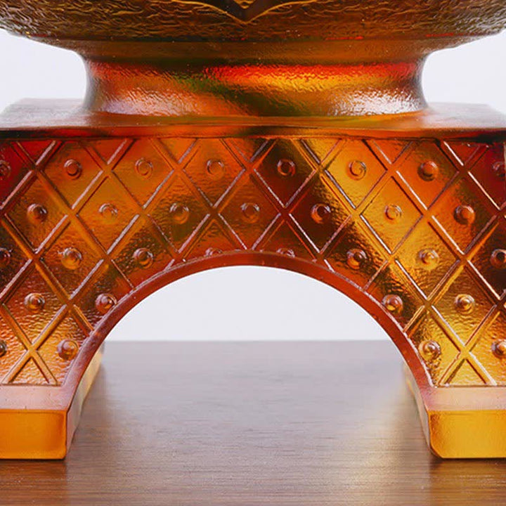 Ciotola del tesoro PiXiu in cristallo Liuli fatta a mano, pezzo d'arte, decorazione per la casa - image 13