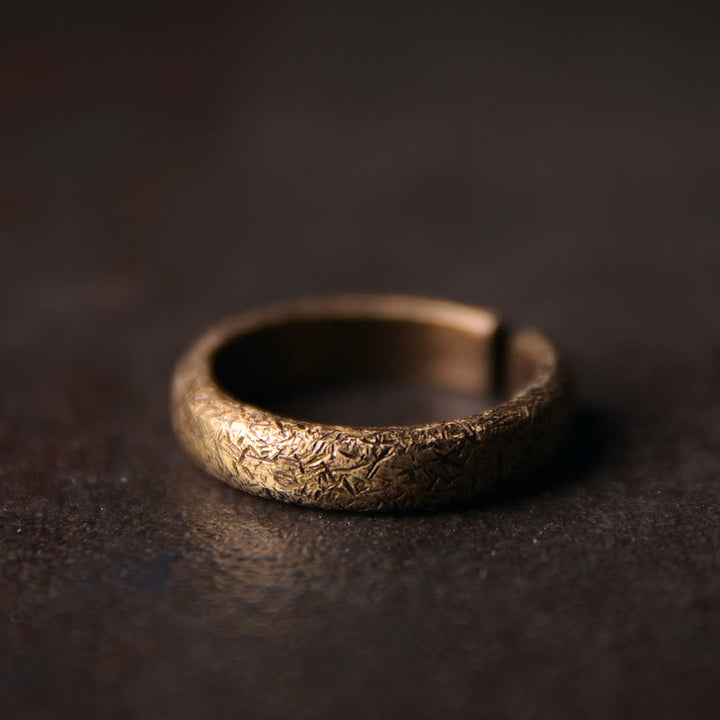 Anello di coppia portafortuna in rame con design vintage tibetano