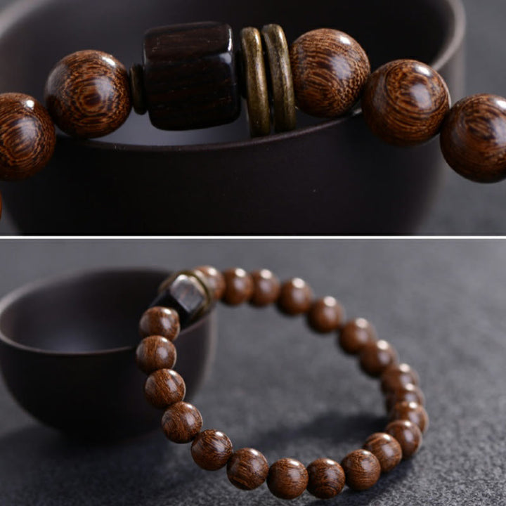 Braccialetto spirituale in legno di Buddha Stones Phoebe Zhennan