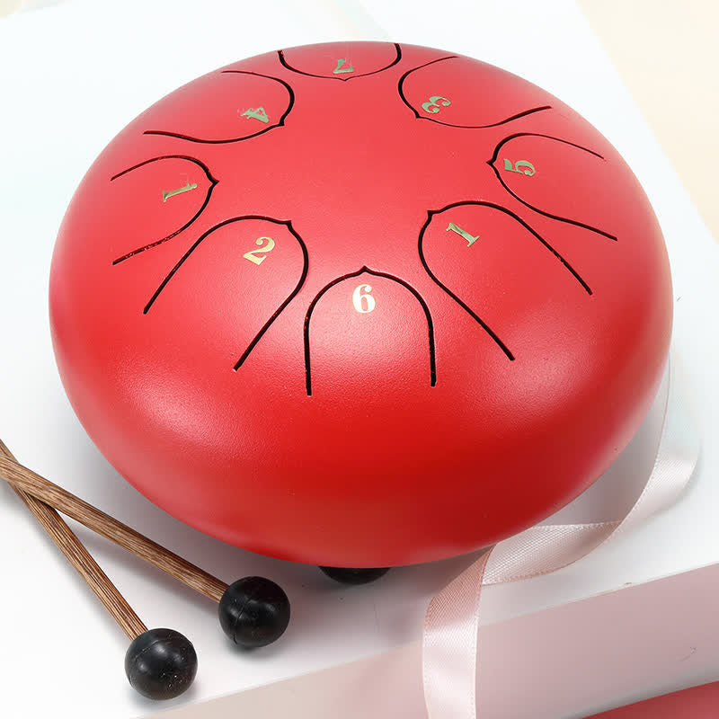Kit di batteria yoga per meditazione e guarigione sonora con tamburo in acciaio - Rosso - image 4