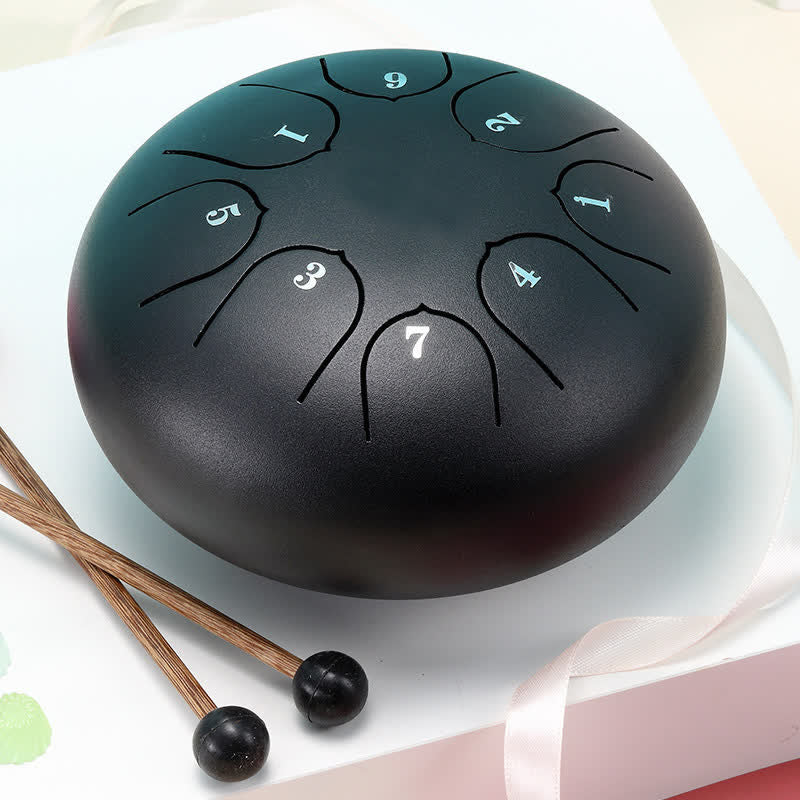 Kit di batteria yoga per meditazione e guarigione sonora con tamburo in acciaio - Nero - image 7