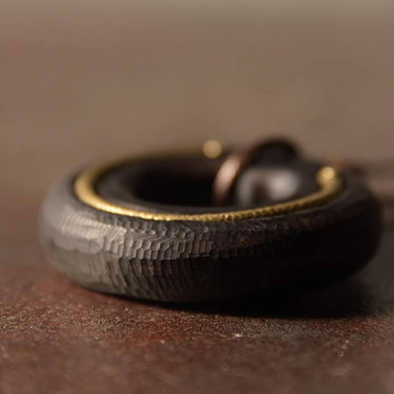 Collana con ciondolo in legno di ebano, cerchio zen, Buddha Stones , pace e calma - image 12