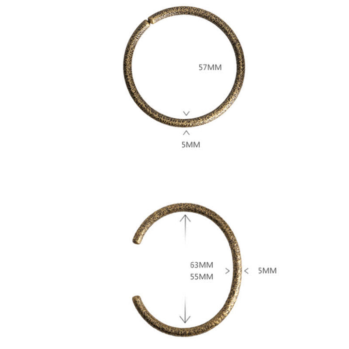 Bracciale regolabile con polsino in rame e design rustico Buddha Stones